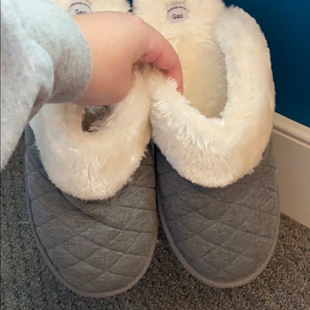 Grey slippers